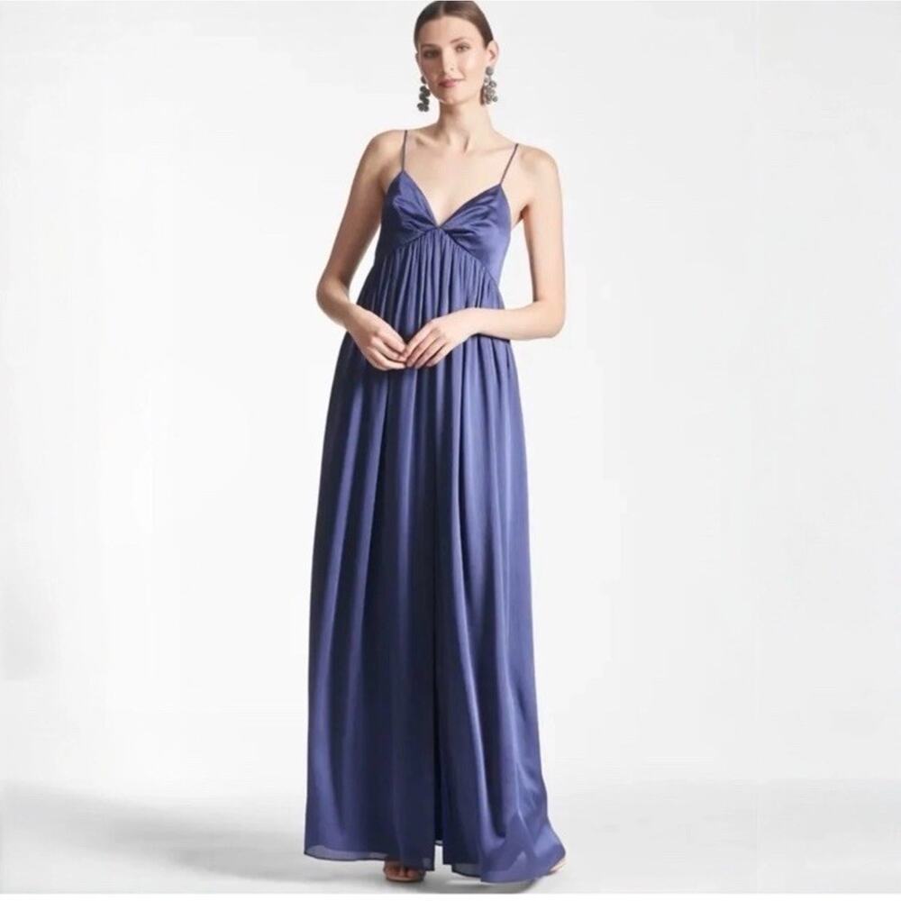 Sachin & Babi Jessica Dress Size 10 Cobalt Blue Empire Waist Gown Bridesmaid